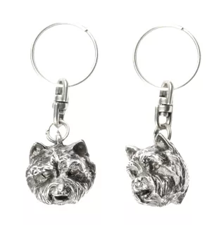 West Highland White Terrier, Weißer Hochlandterrier, Westie I - Versilberter Anhänger mit einem Hund in einer dekorativen Box, Handtaschenschmuck, Rucksackanhänger der Marke Art-Dog