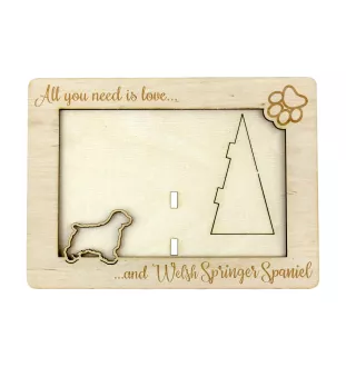 Welsh Springer Spaniel - Cadre photo, cadre en bois gravé, un joli gadget pour l'amoureux des chiens par Art-Dog