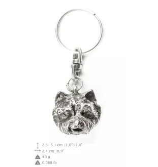 West Highland White Terrier, Westie I - Pendentif argenté avec un chien dans une boîte décorative, décoration de sac à main, pendentif de sac à dos par la marque Art-Dog