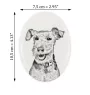 Welsh Terrier - Gedenktafel mit einem Foto eines Hundes, Grabplatte mit Druck, personalisierte ovale Platte der Marke Art-Dog