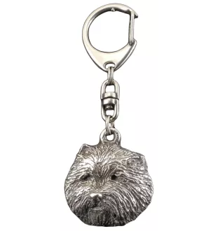 West Highland White Terrier, Westie, Westy - Silver-plated key ring with a dog in a gift box, handbag decoration, backpack pendant by Art-Dog brand