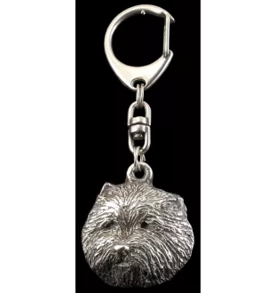 West Highland White Terrier, Westie - Porte-clés argenté avec un chien dans une boîte cadeau, décoration de sac à main, pendentif de sac à dos par la marque Art-Dog