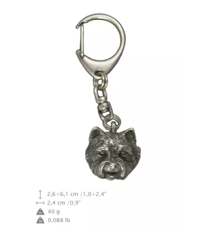 West Highland White Terrier, Westie I - Porte-clés argenté avec un chien dans une boîte cadeau, décoration de sac à main, pendentif de sac à dos par la marque Art-Dog