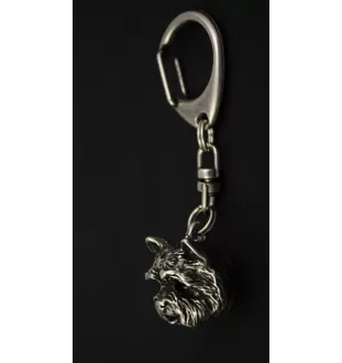 West Highland White Terrier, Westie I - Porte-clés argenté avec un chien dans une boîte cadeau, décoration de sac à main, pendentif de sac à dos par la marque Art-Dog