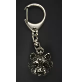 West Highland White Terrier, Westie I - Porte-clés argenté avec un chien dans une boîte cadeau, décoration de sac à main, pendentif de sac à dos par la marque Art-Dog