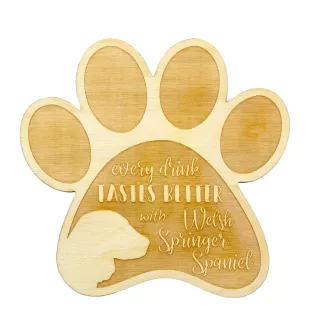 Welsh Springer Spaniel - Tasse Untersetzer, graviert Untersetzer mit Hund, Geschenk für Hundeliebhaber von Art-Dog Marke