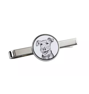 Welsh Terrier, Welshie, Daeargi Cymreig - tie clip with a dog, personalized tie clip, a unique gift for a man from the Art-Dog brand