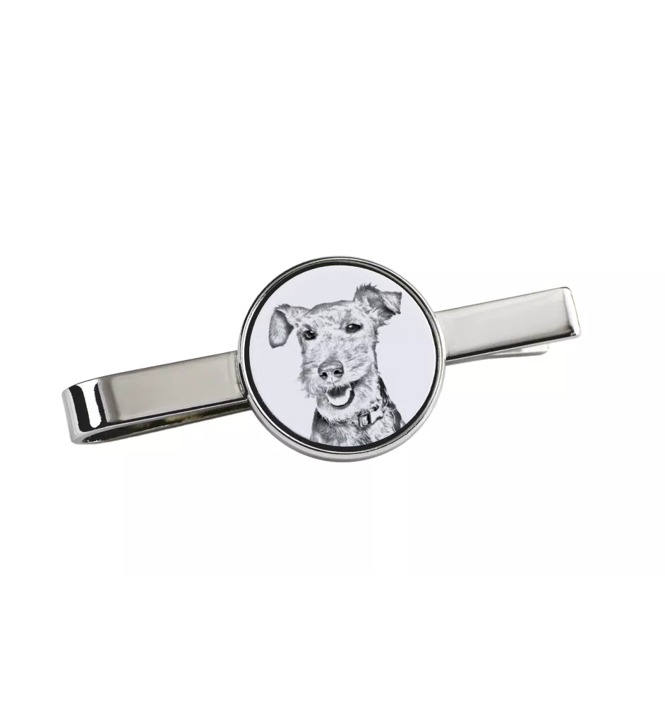 Welsh Terrier, Welshie, Daeargi Cymreig - tie clip with a dog, personalized tie clip, a unique gift for a man from the Art-Dog brand