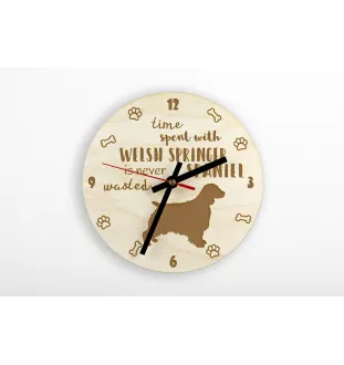 Welsh Springer Spaniel - horloge avec chien, horloge en bois avec gravure, horloge personnalisée par Art-Dog