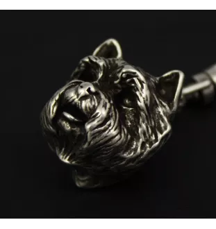 West Highland White Terrier, Weißer Hochlandterrier, Westie I - Halskette mit Hund, versilberter Anhänger für Hundefans, einzigartiger Schmuck der Marke Art-Dog