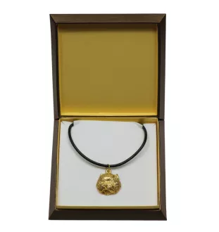 West Highland White Terrier, Weißer Hochlandterrier, Westie - Hundehalsband in Geschenkbox, vergoldeter Anhänger für Hundefans, auffälliger Schmuck von Art-Dog