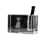 Welsh Terrier - Stifthalter, Kristallorganizer mit Hundefoto, einzigartige Schreibtischdekoration der Marke Art-Dog