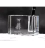 Welsh Terrier, Terrier gallois - Porte-stylos, organiseur en cristal avec photo de chien, décoration de bureau unique par la marque Art-Dog