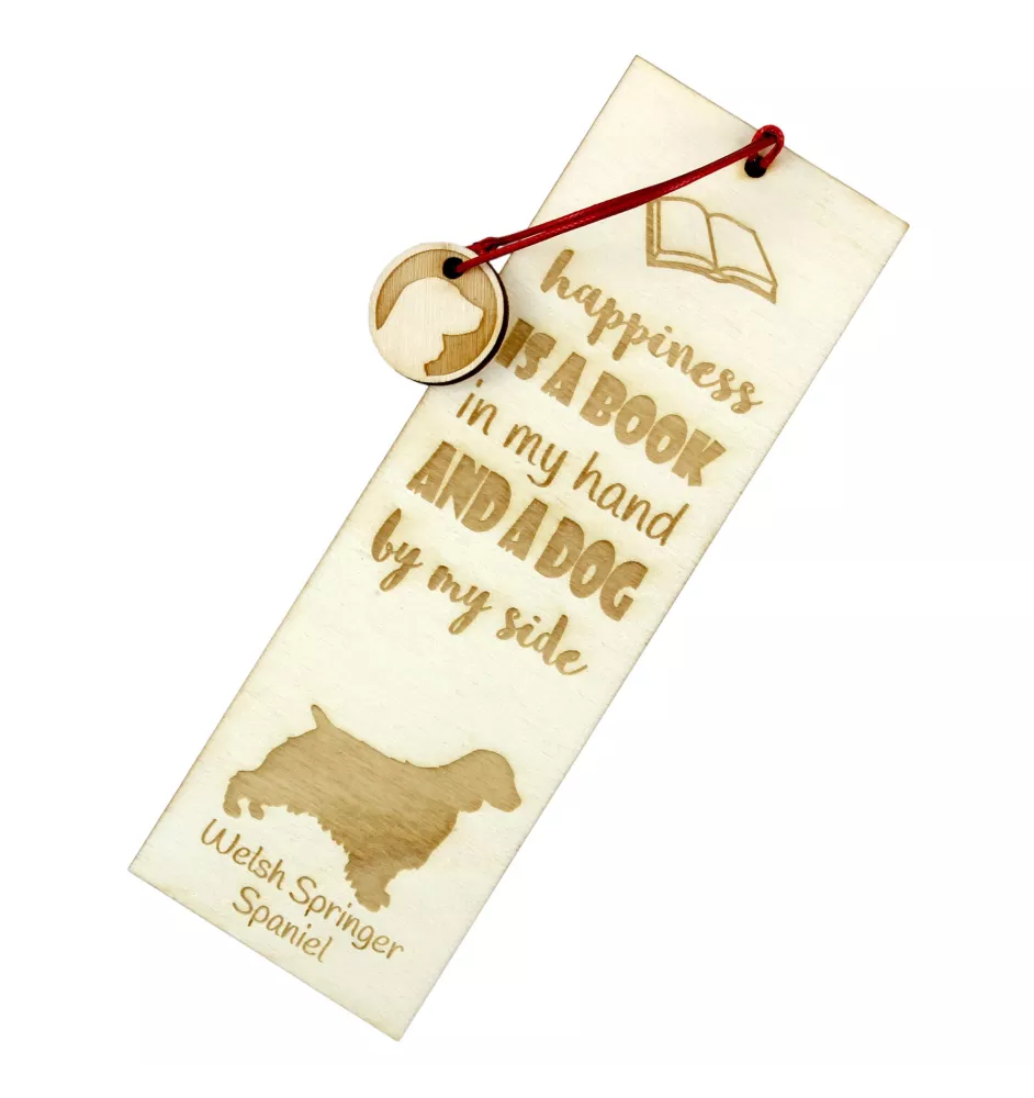Welsh Springer Spaniel, Welsh Springer, Welsh Starter - dog bookmark, personalized bookmark, dog gadget for Art-Dog brand readers