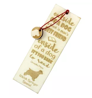 Welsh Springer Spaniel - Lesezeichen mit Hund, personalisiertes Lesezeichen, Geschenk für Bücherwurm von der Marke Art-Dog