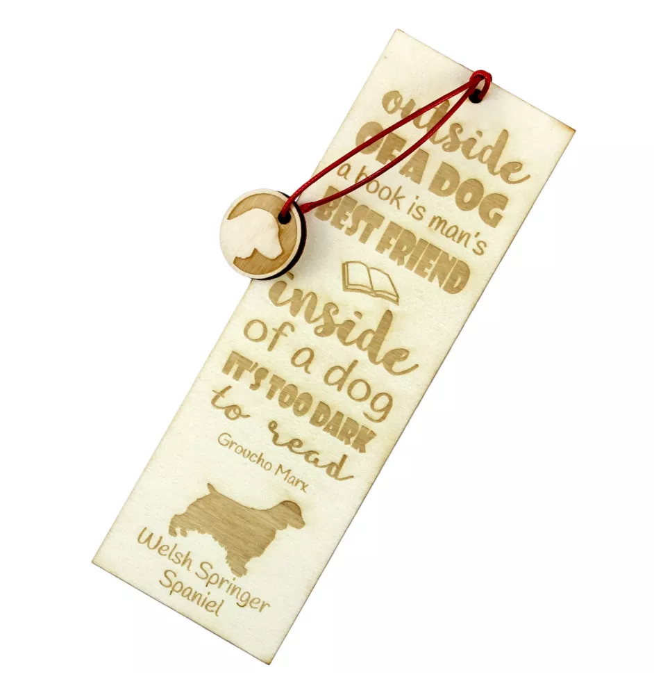 Welsh Springer Spaniel - Lesezeichen mit Hund, personalisiertes Lesezeichen, Geschenk für Bücherwurm von der Marke Art-Dog