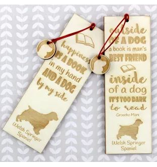 Welsh Springer Spaniel - Lesezeichen mit Hund, personalisiertes Lesezeichen, Geschenk für Bücherwurm von der Marke Art-Dog