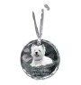 West Highland White Terrier, Weißer Hochlandterrier, Westie - Kristallkugel mit Foto, Hundebild im Kristall, personalisierter Christbaumschmuck von Art-Dog.