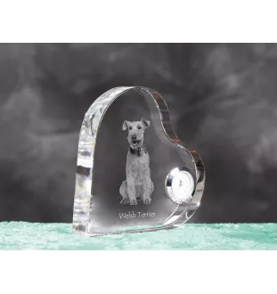 Terier walijski zegar w kształcie serca z psem Art-Dog