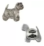 West Highland White Terrier, Weißer Hochlandterrier, Westie  - Versilberte Hundebrosche, elegante Anstecknadel, Jackenreversschmuck der Marke Art-Dog