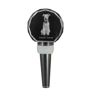 Terier walijski grubszy stopper do wina z psem Art-Dog
