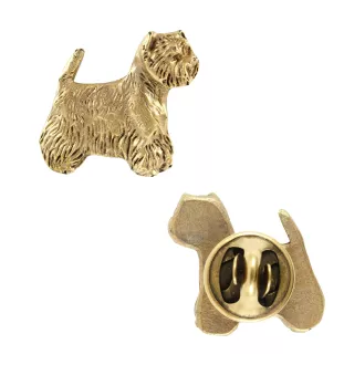 West Highland White Terrier, Weißer Hochlandterrier, Westie - Hundebrosche in dekorativer Box, elegante vergoldete Anstecknadel, Jackenbrosche der Marke Art-Dog