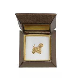West Highland White Terrier, Westie - Broche de chien dans une boîte décorative, épingle élégante en plaqué or, épingle de veste de la marque Art-Dog