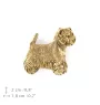 West Highland White Terrier, Weißer Hochlandterrier, Westie - Hundebrosche in dekorativer Box, elegante vergoldete Anstecknadel, Jackenbrosche der Marke Art-Dog