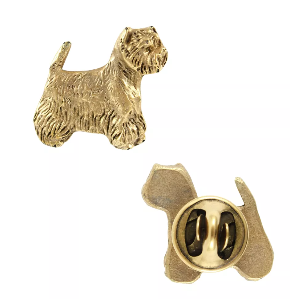 West Highland White Terrier, Westie, Westy - gold-plated pin brooch, elegant dog ornament, unique pin by Art-Dog brand