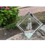 Welsh Terrier, Terrier gallois - un cube de cristal avec une photo, une photo de cheval dans le cristal, un presse-papiers cubique de la marque Art-Dog