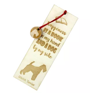 Welsh Terrier, Welshie, Daeargi Cymreig - dog bookmark, personalized bookmark, dog gadget for Art-Dog brand readers