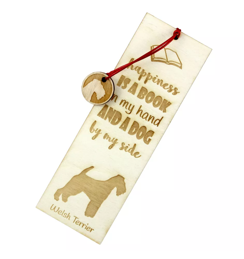 Welsh Terrier, Welshie, Daeargi Cymreig - dog bookmark, personalized bookmark, dog gadget for Art-Dog brand readers