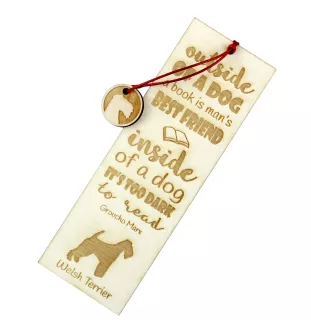 Welsh Terrier, Welshie, Daeargi Cymreig - dog bookmark, personalized bookmark, gift for bookworm from Art-Dog brand