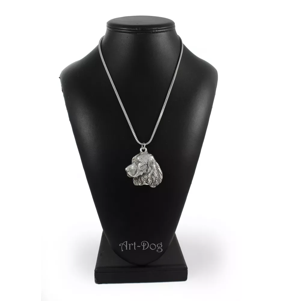 Welsh Springer Spaniel - un collier avec un chien, un pendentif de chien sur une chaîne en argent, un bijou unique de la marque Art-Dog