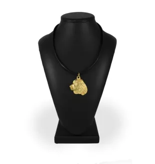 Welsh Springer Spaniel, Welsh Springer, Welsh Starter - keychain and necklace with a dog in a box, high-quality gold-plated product, Art-Dog brand