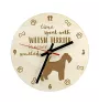 Welsh Terrier - Hundeuhr, Holzuhr, Wanduhr für Hundefreunde, Tisch- und Regaluhr, Art-Dog