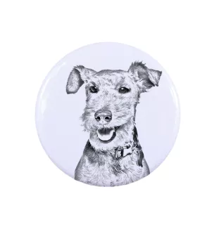 Welsh Terrier - Anstecknadel mit Ihrem Hund, fügen Sie Ihr eigenes Foto hinzu, Marke Art-Dog