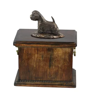 West Highland White Terrier urna ze statuetką drewniana Art-Dog