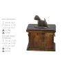 West Highland White Terrier, Weißer Hochlandterrier, Westie eine Urne für die Asche des Hundes, eine Urne mit einer Statue, eine elegante Urne im klassischen Stil der Marke Art-Dog