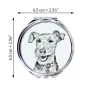 Welsh Terrier - Taschenspiegel mit Hund, personalisierter Taschenspiegel, kompakter Spiegel mit Art-Dog-Logo