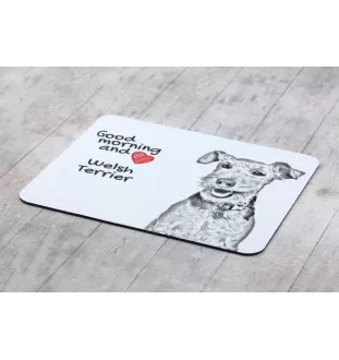 Welsh Terrier, Welshie, Daeargi Cymreig - mouse pad with print, personalized dog-themed mouse pad, unique gadget for an office worker by Art-Dog brand