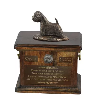 West Highland White Terrier urna z podobizną psa i tabliczką Art-Dog