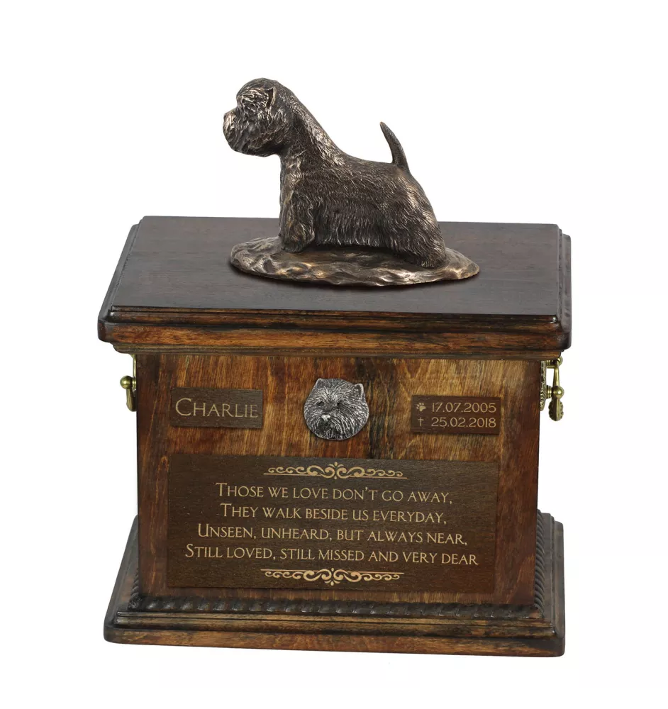 West Highland White Terrier urna z podobizną psa i tabliczką Art-Dog