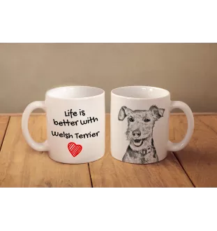 Welsh Terrier, Terrier gallois - tasse avec chien, tasse avec photo, cadeau personnalisé de la marque Art-Dog