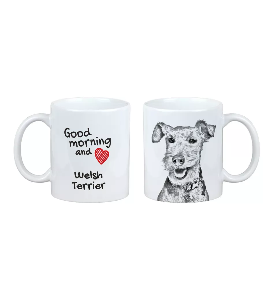 Welsh Terrier, Welshie, Daeargi Cymreig - cup with a dog, cup with a photo, personalized gift from the Art-Dog brand