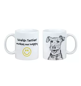 Welsh Terrier - Tasse mit Hund, fröhliche Tasse für Hundeliebhaber, personalisiertes Geschenk der Marke Art-Dog