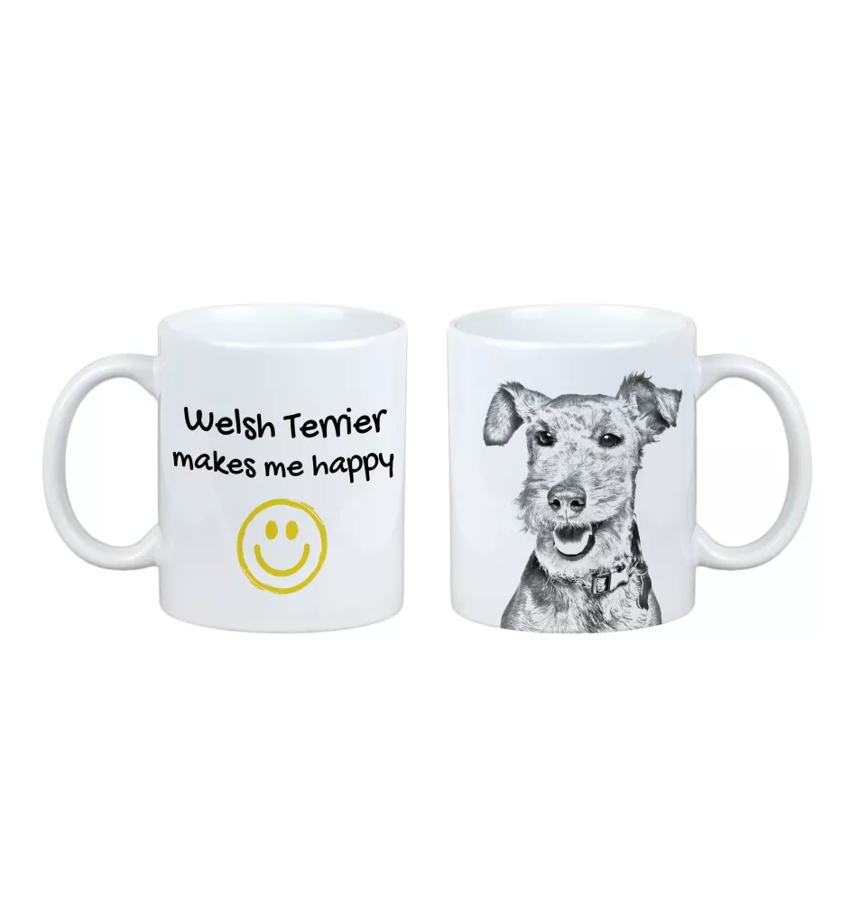 Welsh Terrier - Tasse mit Hund, fröhliche Tasse für Hundeliebhaber, personalisiertes Geschenk der Marke Art-Dog