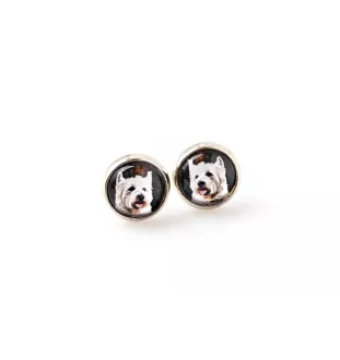 West Highland White Terrier, Westie, Westy - earrings your photo handmade, own photo, jewelry from the Art.-Dog brand
