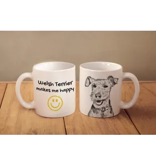Welsh Terrier - Tasse mit Hund, fröhliche Tasse für Hundeliebhaber, personalisiertes Geschenk der Marke Art-Dog