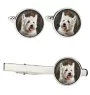 West Highland White Terrier, Weißer Hochlandterrier, Westie Ärmelknöpfe und Krawatte mit Ihrem Foto, Anzugaccessoire, Herrenschmuck der Marke Art-Dog